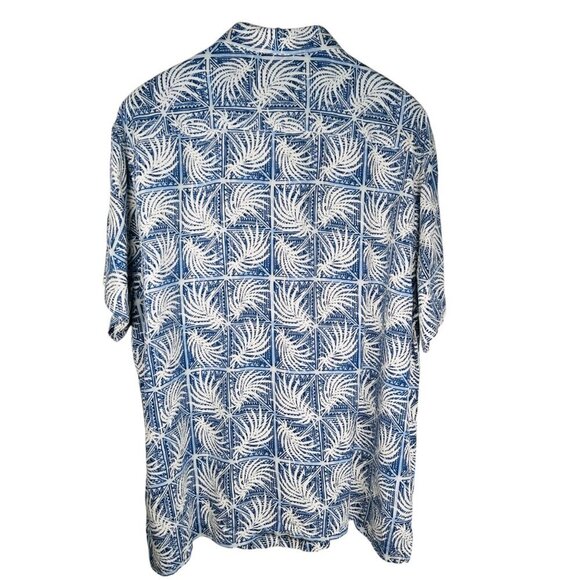 Nat Nast Size XL Vintage Silk Cotton Shirt Button Down Tropical Casual Work - Picture 2 of 8